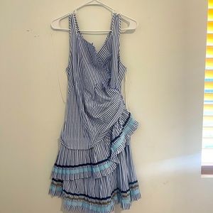 Tanya Taylor size 8 blue stripes